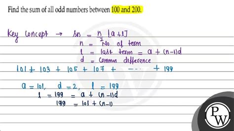 sum of all odd numbers from 0 to 200|Sum of Odd Numbers .